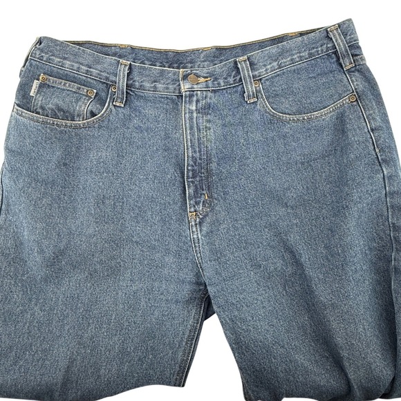 Carhartt Relaxed Fit Mens 40x34 Blue Denim Jeans B460 DPS Made in Mexico Cotton - Picture 1 of 5